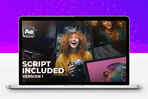 AE+PR高级优雅奢华照片相册展示片头模版预设第一套 Slideshow Universal Version
