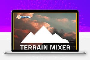 Blender三维自然环境地形生成插件 Terrain Mixer V3.1.0 + 预设库和使用教程