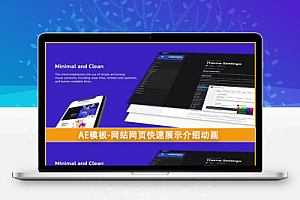 AE模板-网站网页快速展示介绍动画 Fast Website Promo