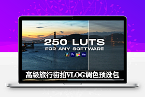 LUTs预设|250组高级旅行街拍VLOG调色预设 250 LUT Color Presets