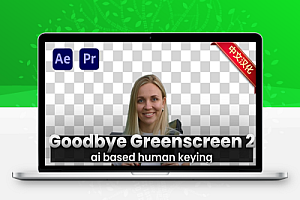 中文汉化-AE/PR插件|人工智能视频背景抠像工具 Goodbye Greenscreen v2.2.26 Win/Mac破解版下载
