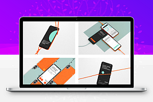 创意安卓手机应用app界面ui展示PS样机智能贴图模版设计素材16款