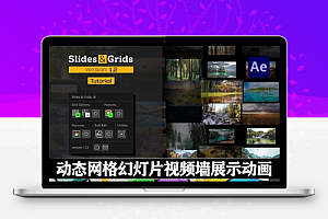 AE脚本|创建动态网格幻灯片视频墙展示动画 Slides & Grids v1.3.0 + 使用教程