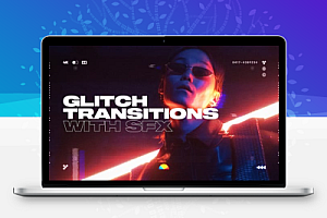 AE脚本|500种故障干扰画面损坏抖动效果过渡转场预设 Glitch Transitions