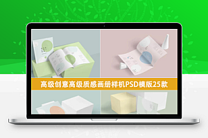 高级创意高级质感画册样机PSD模版25款