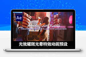 AE模板|8个奢华光效耀斑光晕动画特效预设+视频素材 Light Flares Animation Creator