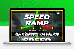 达芬奇模板|视频缩放滑动拉伸翻转相机抖动无缝转场效果 Speed Ramp Seamless Transitions