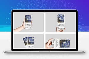 手持票劵卡卷门票优惠卷文创PS样机模版智能贴图设计素材10款