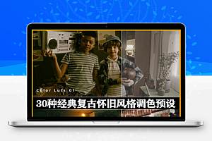 LUTs预设|30种经典复古怀旧风格电影调色滤镜 Old Film Vintage Luts Pack