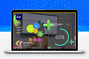 AE模板|现代信息数据可视化挂件展示动画 Infographic Widgets