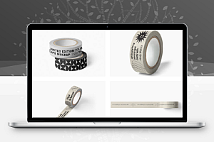 毕设文创胶带文具趣味卡通PS样机智能贴图设计素材模板13款