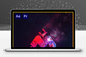 AE/PR模板|能量描边粒子消散LOGO开场动画 Elegant Particles Logotype Animation