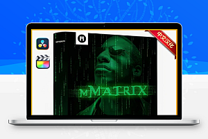 中文汉化-FCPX/达芬奇插件|16组黑客帝国视频特效文字标题背景预设 MotionVFX mMatrix