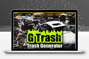 Blender插件|垃圾废墟场景废品模型生成器 G Trash V1.3.0