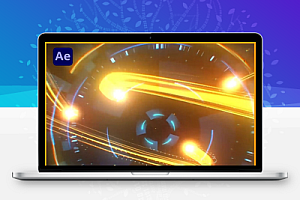 AE模板|飞行粒子光迹穿梭LOGO展示动画 Flying Streaks Logo