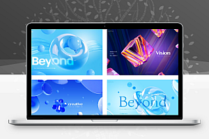 科技科幻几何弥散渐变海报背景大图PS模板素材展板设计15款