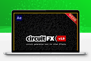 中文汉化-AE高科技电流效果电路板动画脚本 circuitFX v1.91 + 使用教程