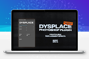 【PS插件】图层纹理贴图置换位移效果PS插件 Massive Supply – Dysplace v1.1.0 汉化版