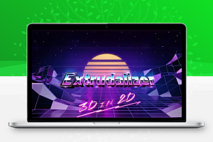 中文汉化-AE脚本图层三维立体深度拉伸挤出动画特效 Extrudalizer v1.2.1+使用教程