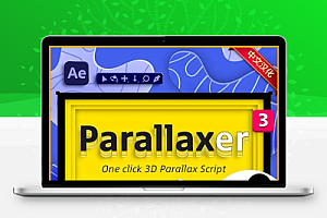 中文汉化-AE一键制作3D视差动画脚本 Parallaxer 3 v3.0