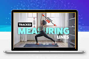 中文汉化-达芬奇物体对象距离跟踪测量线条标注动画插件 Tracked Measuring Lines