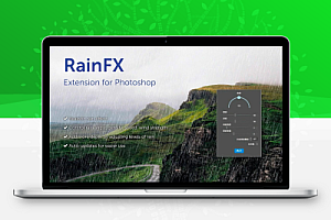 【PS插件】非常逼真的模拟下雨效果插件 RainFX – Photoshop Extension 汉化版 win/mac