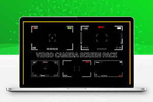 【达芬奇插件】5款真实摄像机录制取景对焦屏幕界面叠加动画 Video Camera Screen Pack 汉化版