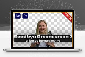 中文汉化-AE/PR插件|人工智能视频背景抠像工具 Goodbye Greenscreen 2 v2.3.31 Win/Mac