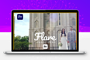 PR模板|12种炫光光效转场过渡预设 Flare transitions for Premiere Pro