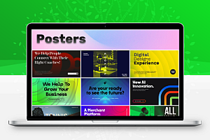 AE模板|50种创意海报场景动画 Poster Scenes