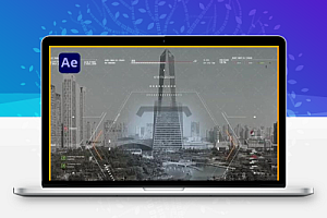AE模板|科幻无人机瞄准界面动画 HUD Drone Sight Overlay
