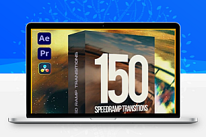 150组AE/PR/达芬奇快慢速度拉伸转场效果模板 Speed Ramp Transitions