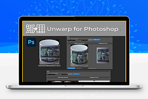 PS一键拉直扭曲/弯曲图像智能校正插件 Unwarp for Photoshop V1.0.2