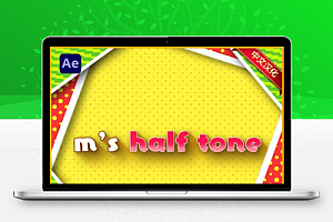 中文汉化-AE插件|黑白圆点填充半调风格特效 m’s Halftone v1.53 Win/Mac