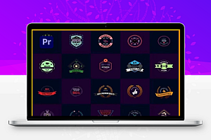 PR模板|51个多功能复古标签标题动画 Labels Pack – MOGRT for Premiere