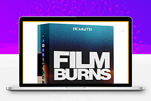 复古柯达胶片灼烧边框视频素材 AcidBite – Film Burns