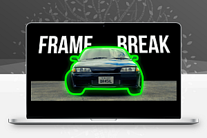 中文汉化-达芬奇插件物体对象主体遮罩跟踪描边突出显示效果 Frame Break – Cinematic Border Pop-Out