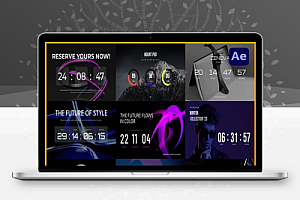 AE模板|12种暗黑倒计时企业宣传动画 Dark Campaign Countdown