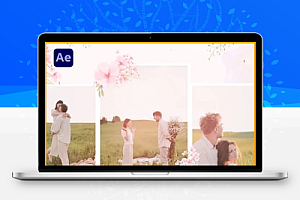 AE模板|唯美花卉婚礼相册幻灯片动画 Flower Slideshow