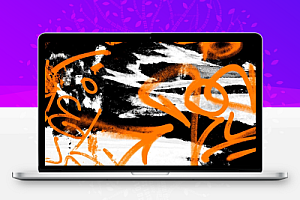 【PS笔刷】65个前卫叛逆街头涂鸦涂抹垃圾绘画风格PS笔刷