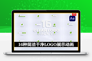 AE模板|16种简洁干净LOGO展示动画 Minimal Clean Logo Reveal Pack
