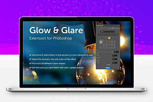 中文汉化-PS插件辉光&眩光星光效果增效工具BBTools Glow & Glare 2
