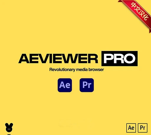 中文汉化-AE/PR脚本|可视化项目模板素材预览管理工具 AEviewer Pro v2.2.3 专业版
