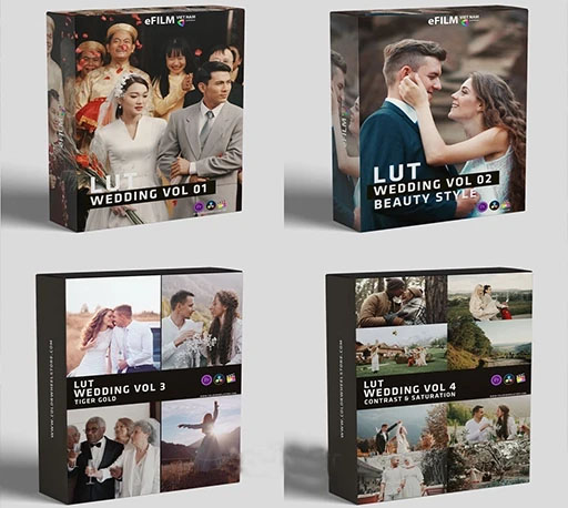 7套达芬奇婚礼视频调色LUTs+DCTL节点预设 Colorwheelstore – Combo Wedding Lut Pack