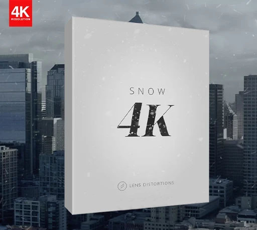 120组顶级下雪飘雪电影特效合成视频素材 LENS DISTORTIONS – Snow 4K