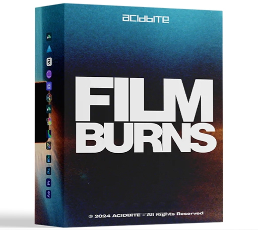 复古柯达胶片灼烧边框视频素材 AcidBite – Film Burns