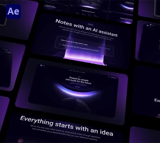 三维透视网站宣传视频AE模板 Website Promo Teaser