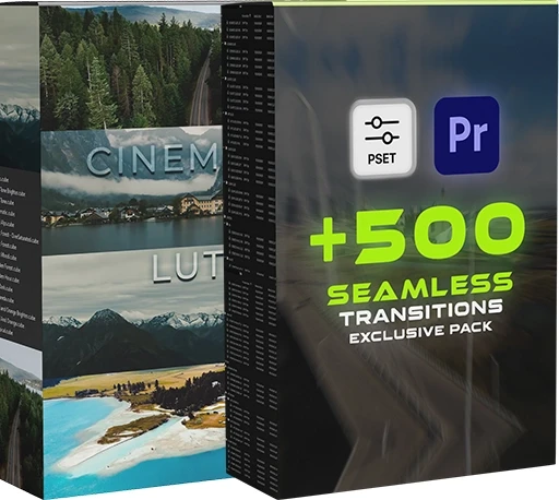 PR无缝转场预设+音效素材+调色预设合集包 500+ Seamless Transitions Pack