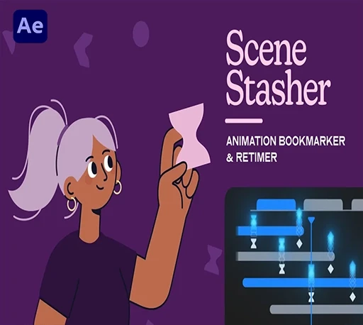 AE图层关键帧选择书签管理脚本 SceneStasher V1.0.0 + 中文字幕脚本