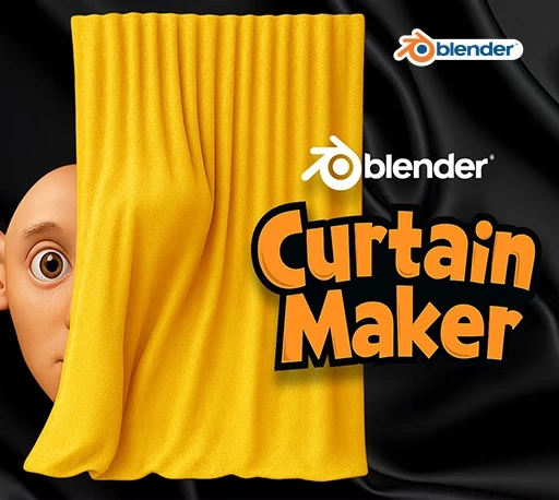 Blender窗帘生成插件 Curtain Maker Pro V1.1.6